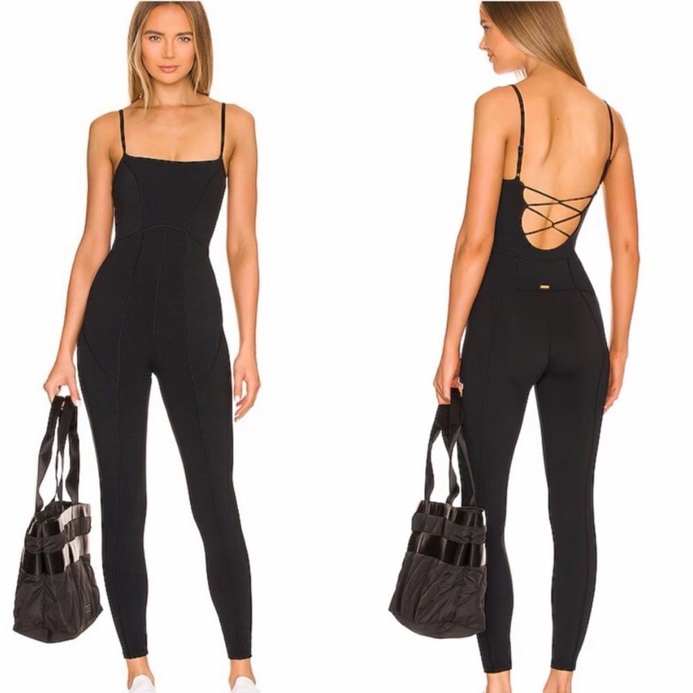 L*Space Go The Distance Jumpsuit in Black Womens Large - Picture 2 of 8
